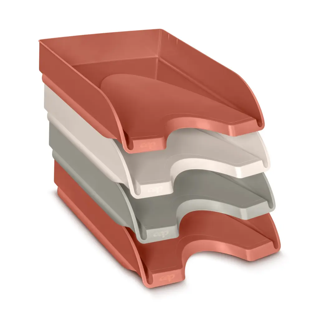 CEP Terra Nova by Cep Letter Trays (Terracotta/Beige/Sand) Assorted Colours (Set of 4) - 1020049381