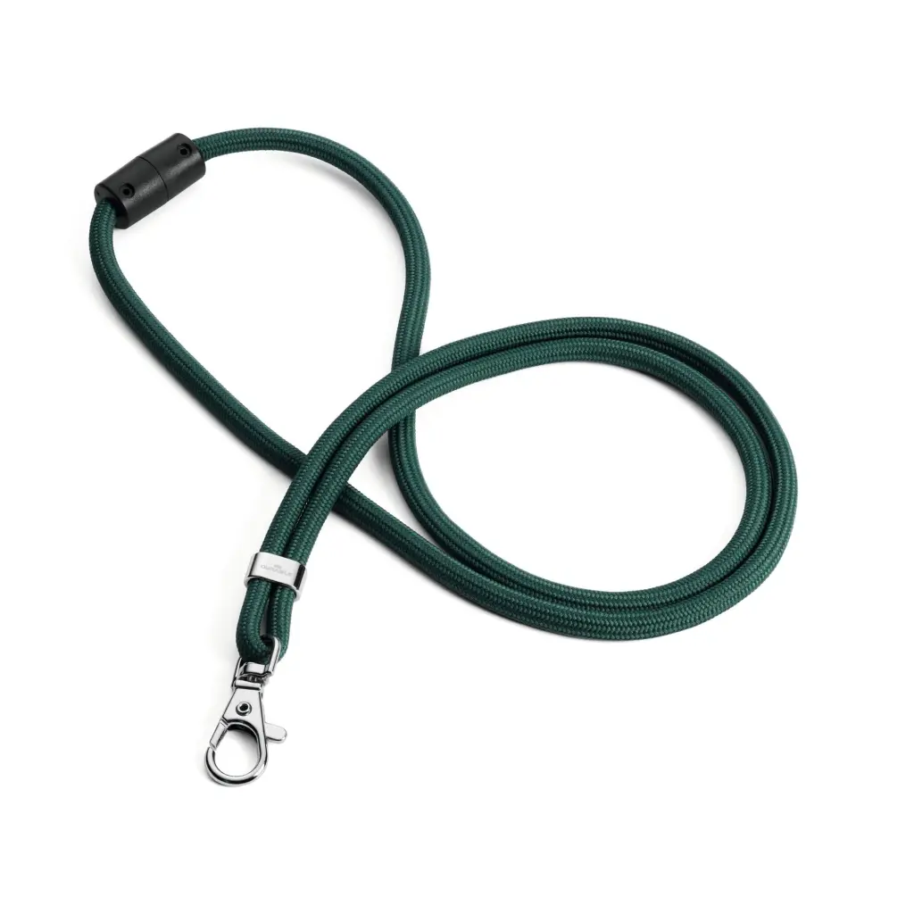 Durable Soft Recycled PET Plastic Fabric Lanyards with Safety Release Green (Pack 10) - 824105