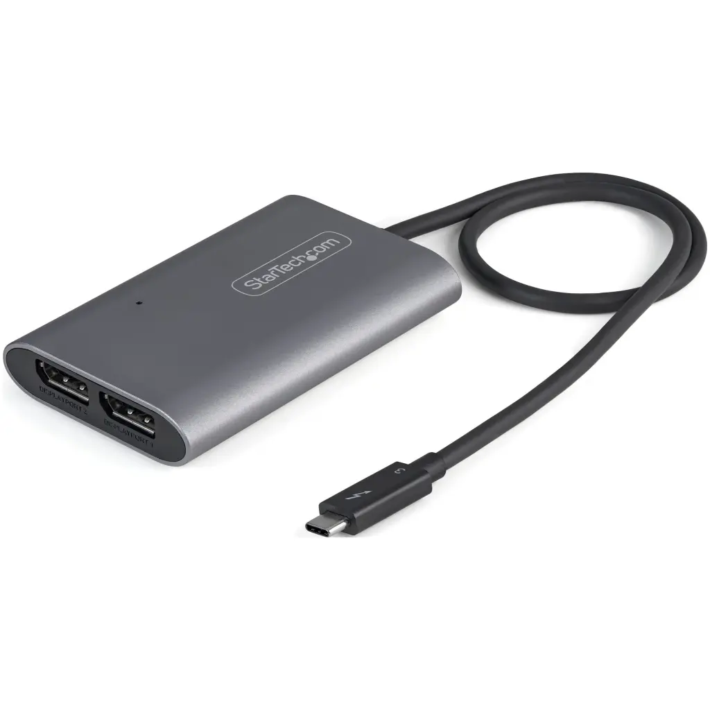 StarTech.com Thunderbolt 3 to Dual DisplayPort Dual 4K 60Hz or Single 8K 5K Thunderbolt 3 to DP Adapter