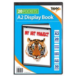 Tiger A2 Presentation Display Book Black 20 Pocket