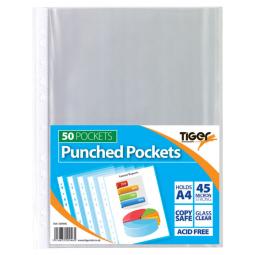 Tiger A4 Punched Pockets Pack of 50