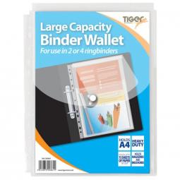 Tiger Large Capacity Punched Pocket With Stud Flap A4