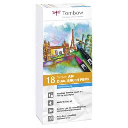 Tombow ABT Dual Brush Pen 2 tips Primary Colours Pack of 18