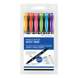 Tombow Highlighter MONO Edge Assorted Pack of 6