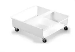 Durable Metal Trolley for 2 x DURABIN 60 Litre Rectangular 480 x 540 x 180mm White - 1801667010