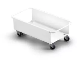 Durable Metal Trolley for DURABIN 60 Litre Rectangular 470 x 260 x 180mm White - 1801666010