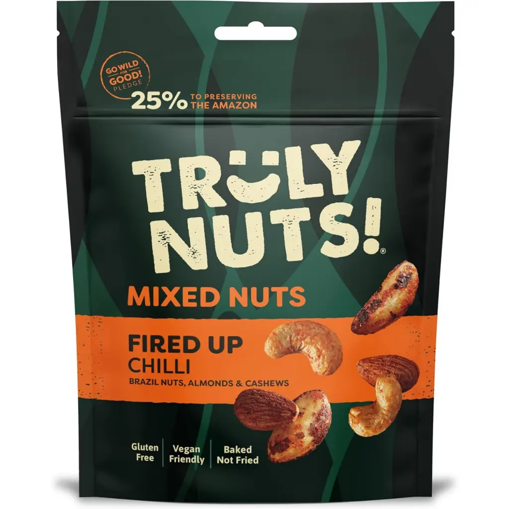 Truly Nuts Hot Chilli Mixed Nuts One Tree planted for every purchase (Bag 120g) - 0401373