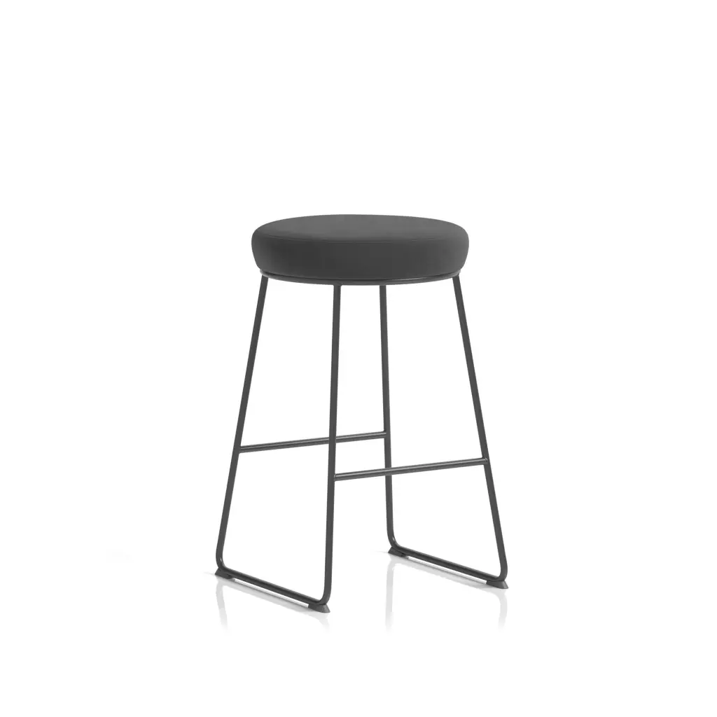 Dynamic Turin Stool With Black Frame and Black Seat - OP000327