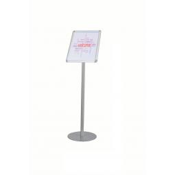 Twinco Agenda Literature Display Snap Frame Floor Standing A4 Silver - TW51758