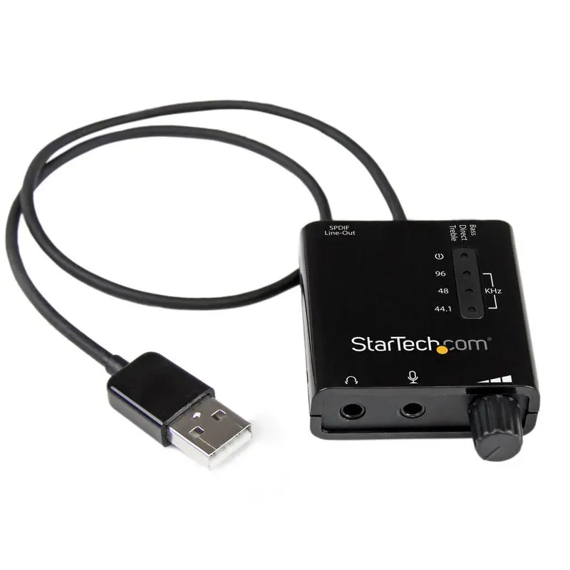 StarTech.com USB Stereo Audio Adapter External Sound Card with SPDIF Digital Audio