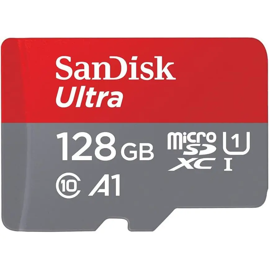 SanDisk Ultra 128GB MicroSDXC UHS-I Class 10 Memory Card and Adapter