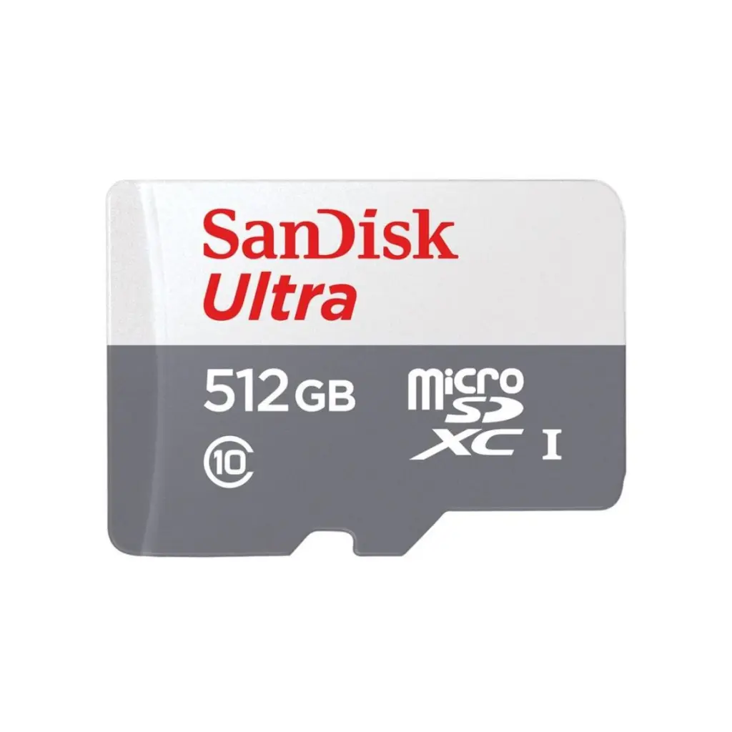 SanDisk Ultra 512GB Class 10 A1 UHS-I U1 MicroSDXC Memory Card and Adapter