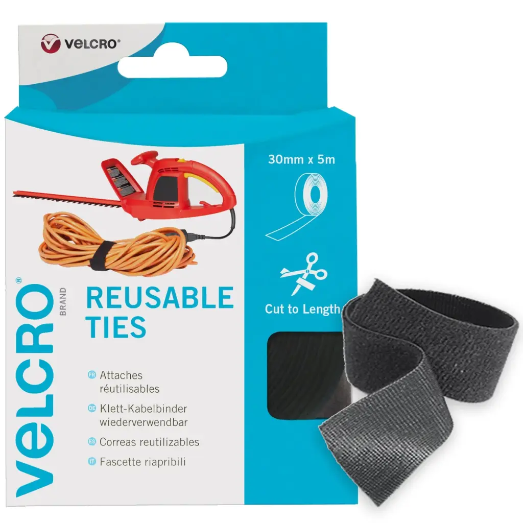 VELCRO OneWrap Reusable Ties BK 30mmx5m - 10628