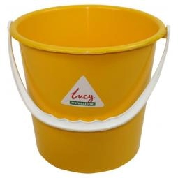 ValueX Plastic Bucket 10 Litre With Handle Yellow - 0907027