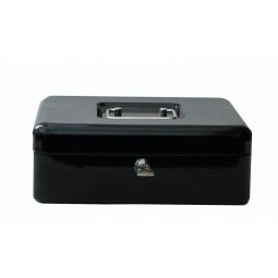 ValueX 12 Inch Key Lock Metal Cash Box Black