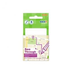 ValueX Clearnotes 76x51mm 50 Sheets Per Pad Transparent White - 21708