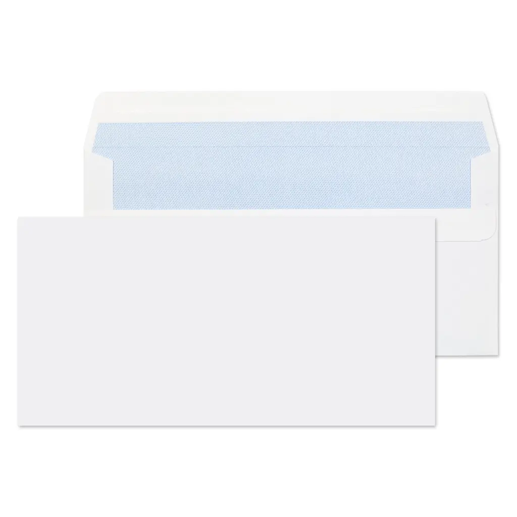 ValueX Everyday Envelopes DL White Wallet Plain Self Seal 80gsm 110x220mm (Pack 500) - FL2882/500