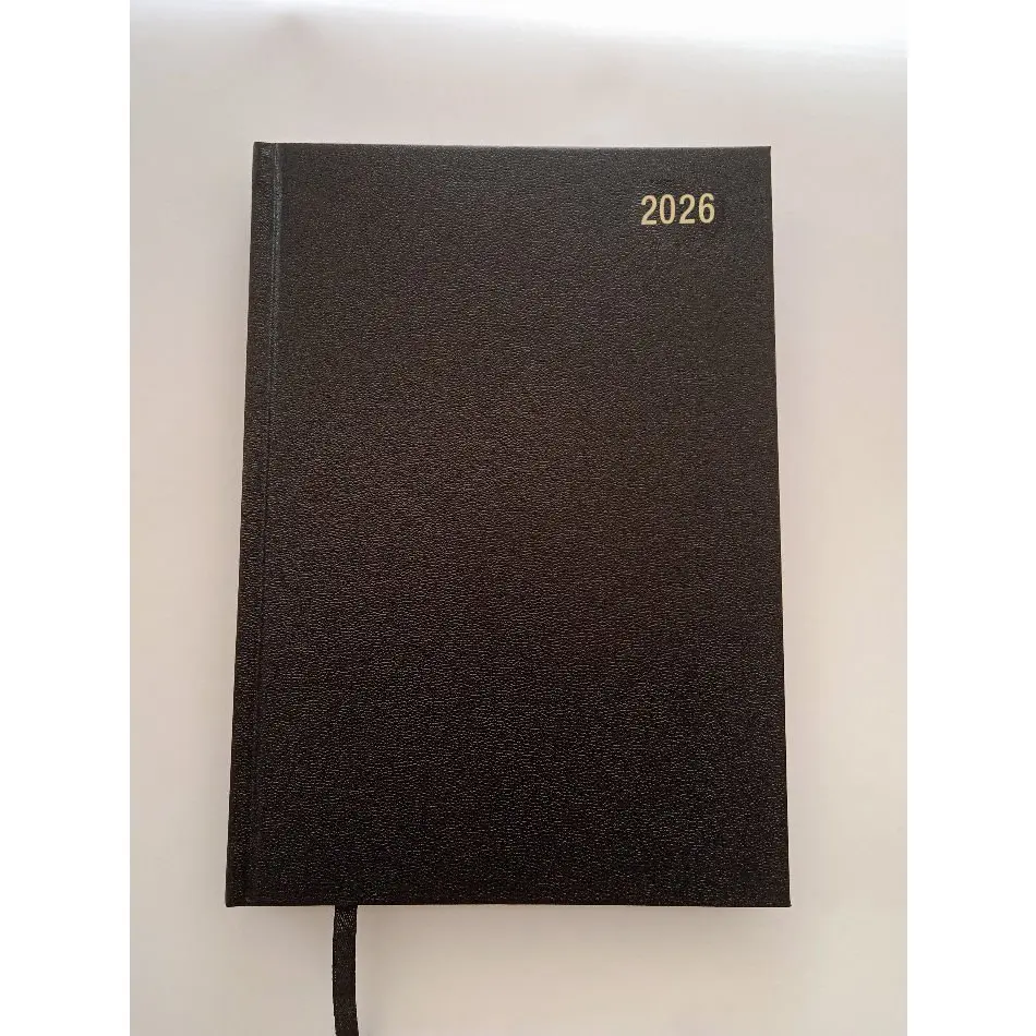 ValueX Desk Diary A4 Day Per Page 2026 Black - BUSA41 Black