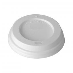 ValueX Domed Sip Thru Lid for 8oz Cup White Pack 100