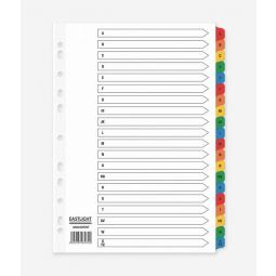 ValueX Index A-Z A4 Mylar Coloured Tabs White