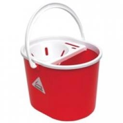 ValueX Plastic Mop Bucket With Wringer 5 Litre Red - 0907005