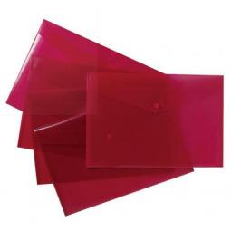 ValueX Popper Wallet Polypropylene A4 Plus Red (Pack 5)