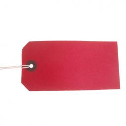 ValueX Strung Tag 120x60mm Red Pack1000