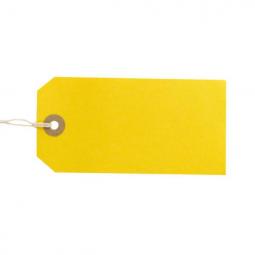 ValueX Strung Tag 120x60mm Yellow Pack1000