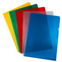 Value Cut Flush Folder A4 Assorted Clours 120 Micron Pack of 50