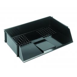 Value Deflecto Letter Tray Wide Entry Black CP028YTBLK