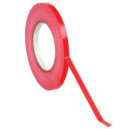 Value PVC Bag Neck Tape 9mm x 66m Red Pack of 6