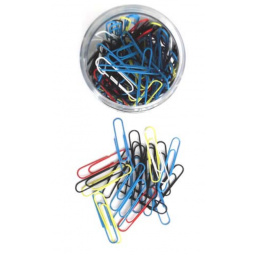 Value Paperclip Large Plain Assortd Colours Pack of 500