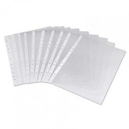 Value Punched Pockets A4 Medium Weight Glass Clear Pack of 100