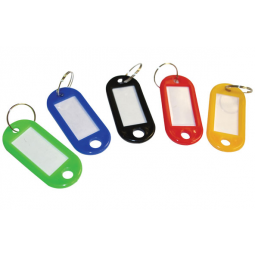 Value Sliding Key Tags Assorted Colours Large Pack of 50