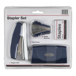 Value Stapler & Punch Set Blue