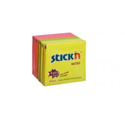 Value Stickn Extra Sticky 76x76mm Neon Assorted EH7648 Pack of 6