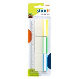 Value Stickn Filing Flags 37x50mm 30 Tabs 3 Colours 21360
