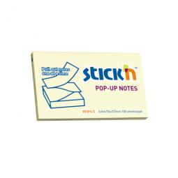 Value Stickn Pop-Up Sticky Notes 76x127mm Yellow Pack of 12