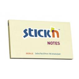 Value Stickn Sticky Notes 76x127mm Pastel Yellow Pack of 12