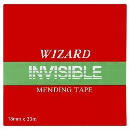 Value Wizard Clear Invisible Tape 19mm X 33m Pack of 8