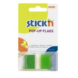Valuex Pop-Up Flags Page Markers 45x25mm Green (Pack 50) - 26023