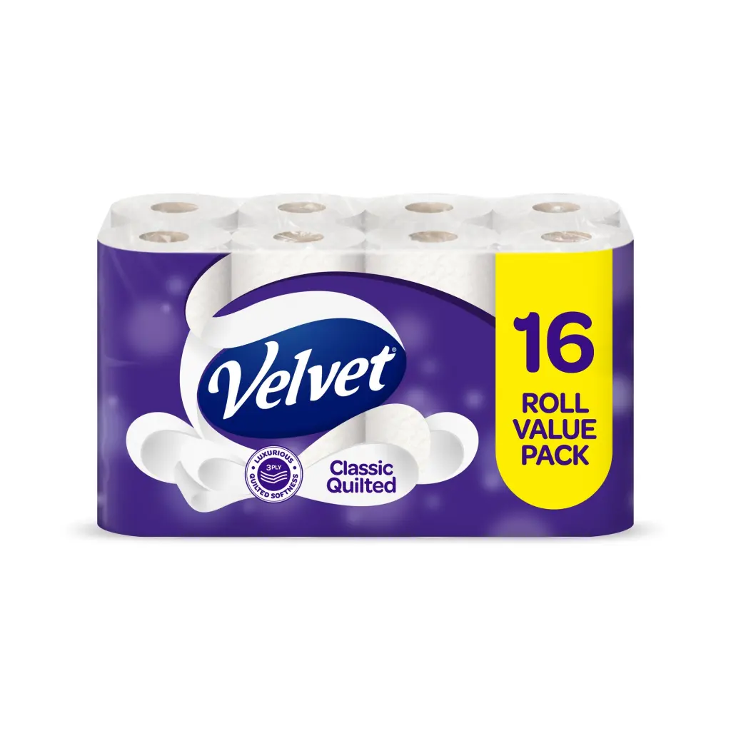 Velvet Classic Quilted 3 Ply Toilet Rolls FSC (Pack 16) - 1102202