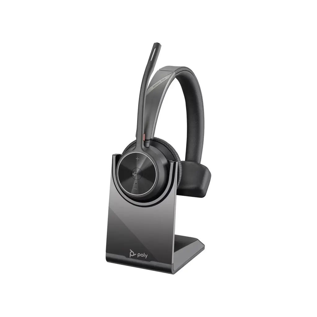 HP Poly Voyager 4310-M UC Bluetooth USB-C Microsoft Teams Certified Headset with Charge Stand