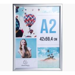 Exacompta Wall Snap Frame Poster Holder Aluminium A2 Crystal (Pack 1) -  8294358D