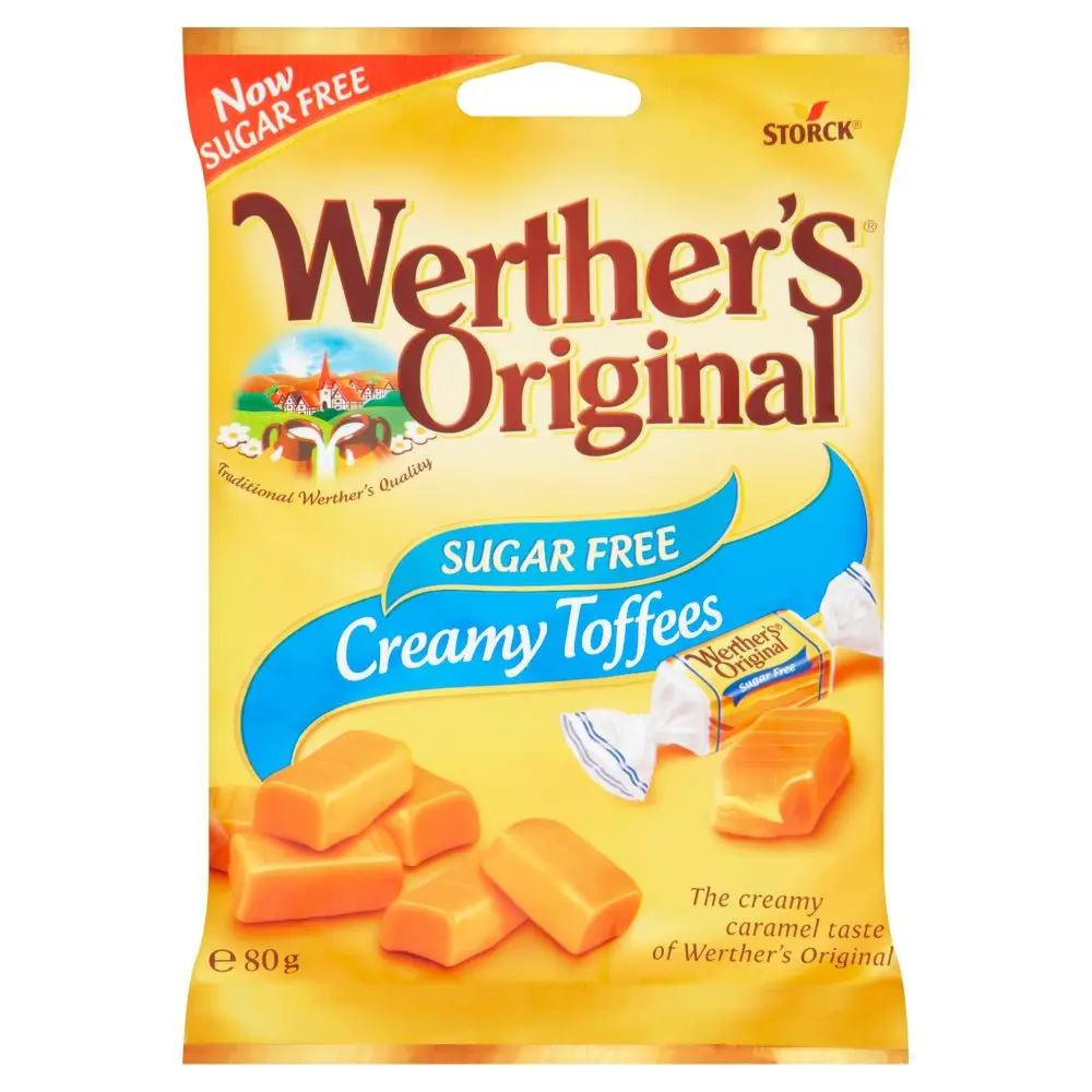 Werthers Original Creamy Toffees Sugar Free (Bag 80g) - 0401389