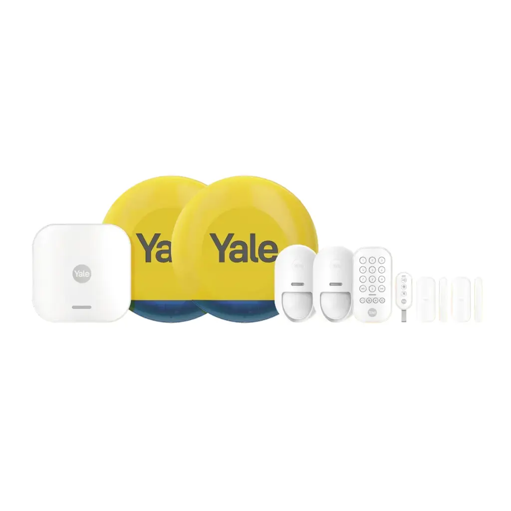 Yale Smart Alarm Premium Kit - Alarm Hub; Live Siren; Decoy Siren; 2x Motion Detectors; Keypad; Keyfob; 2x Door / Window Contacts etc.