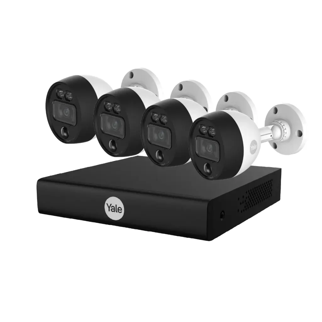 Yale Smart Motion 4 Camera CCTV Kit - 8 Channel XVR; Smart Motion Detection; Focussed Smart Search; Dual Detection Technology