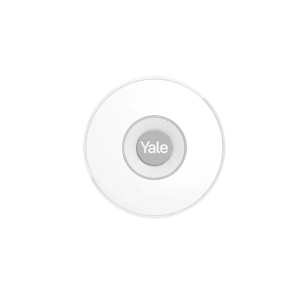 Yale Indoor Siren - Adjustable 85dB Siren; Sounds when Alarm is Triggered; Built-in LED; Indoor Use; Up to 1km Range Protection