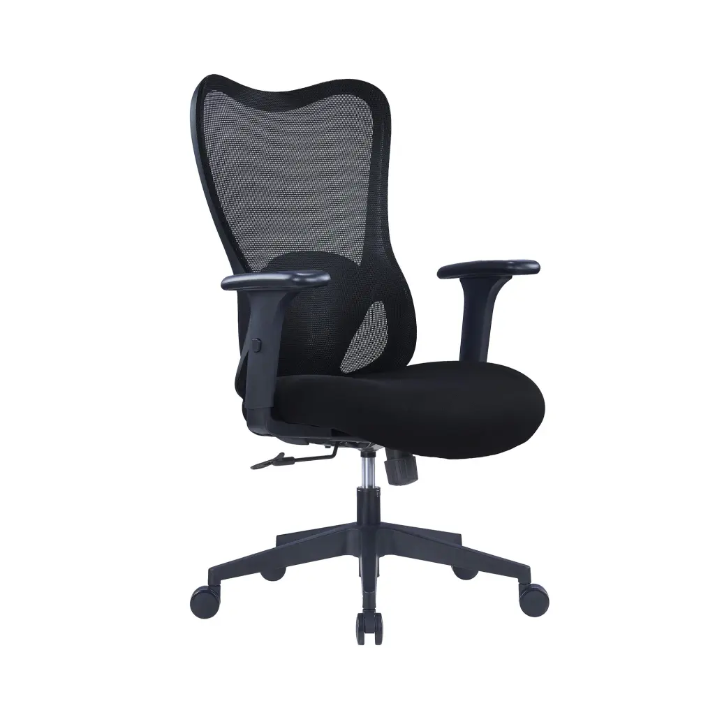 Nautilus Designs Zephyr High Back Mesh Ergonomic Task Operator Office Chair With Height Adjustable Arms Black - BCM/J375/BK