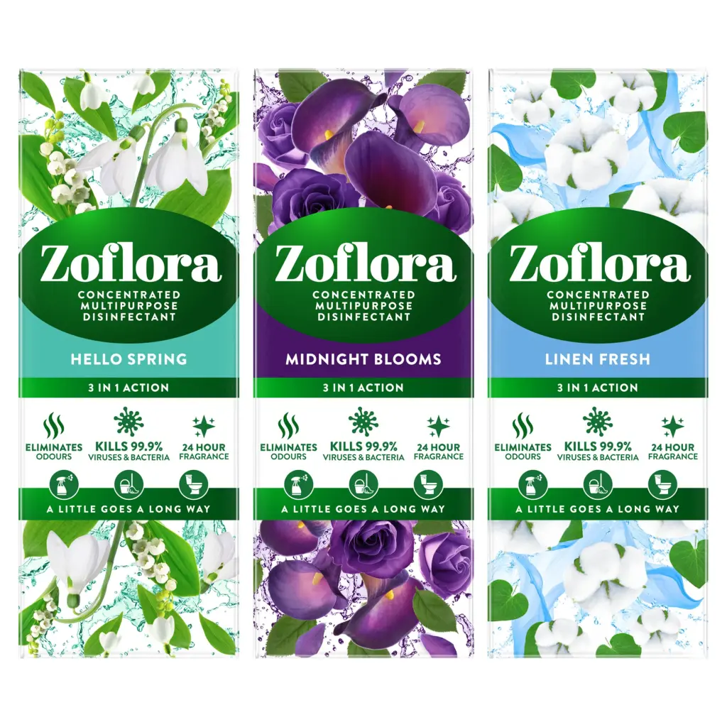 Zoflora 3 In 1 Concentrated Disinfectant 120ml Assorted Odours (Pack 12) - 22239
